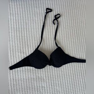 H&M Black Eyelet Bikini Top